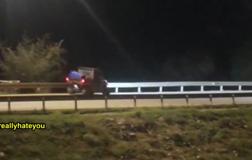 Thumbnail preview image for the video titled: Israeli settler try to run over a dog with their tactical ATV