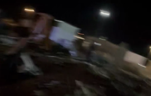 Thumbnail preview image for the video titled: 30 settlers, some with machine guns, invaded the village of Umm al-Khair at 1am, injuring six