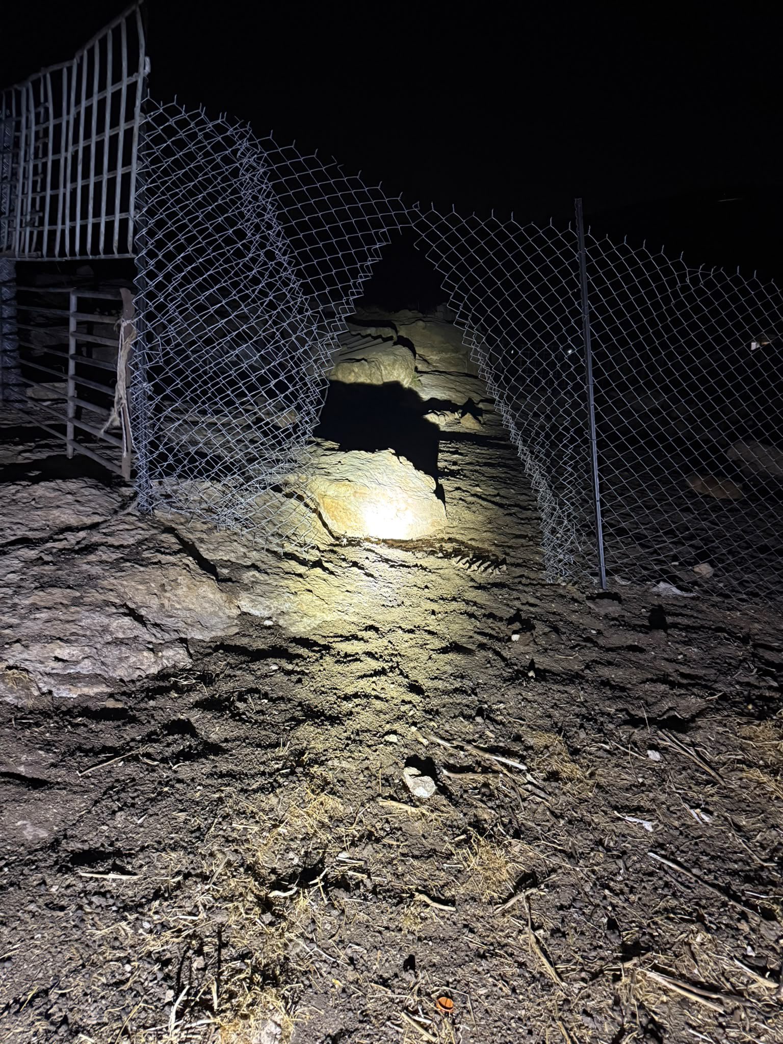 Thumbnail preview image for the video titled: Three assailants broke through one of the fences erected around the residential compounds in Khirbet a-Tawil