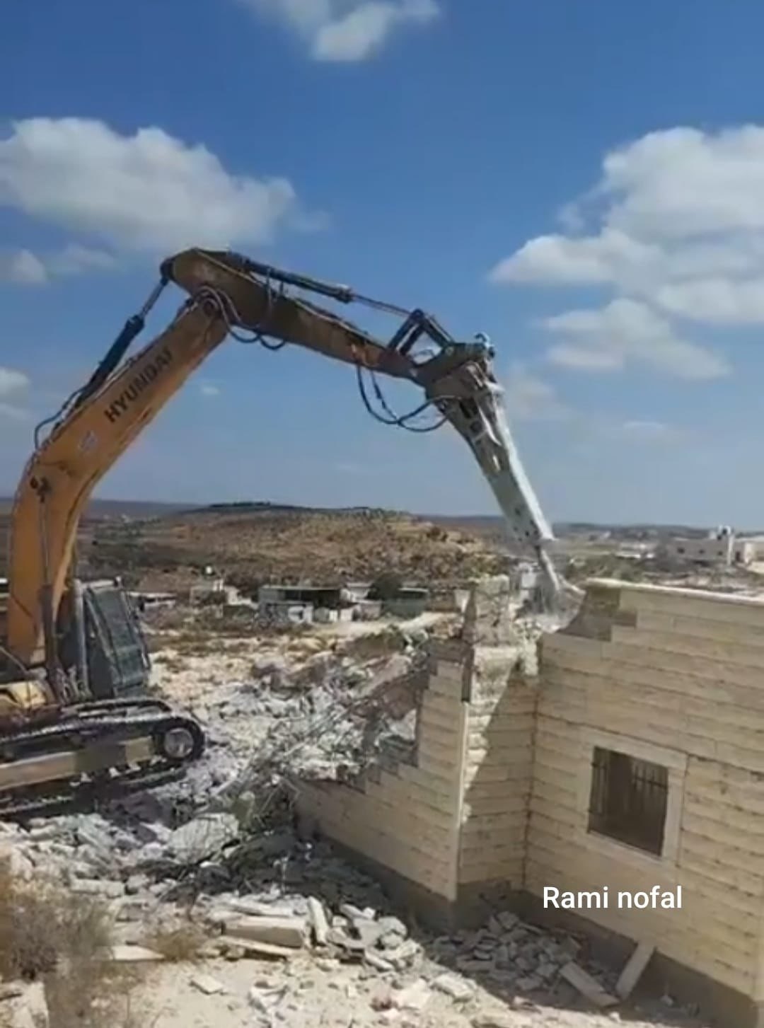 Thumbnail preview image for the video titled: Israeli forces turned a Palestinian Home in Idhna into a pile of rubble