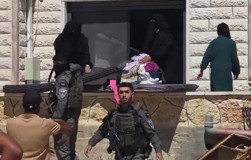 Thumbnail preview image for the video titled: A Palestinian family forced to evacuate their home 30 minutes before its demolition by the Israeli forces in Al-Dirat