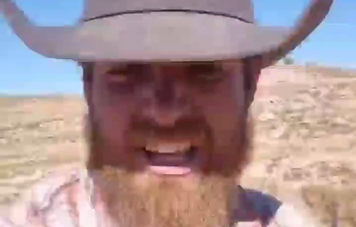 Thumbnail preview image for the video titled: American settler fulfills biblical prophecies by stealing Palestinian farms