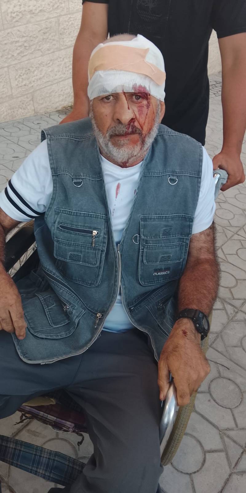 Thumbnail preview image for the video titled: Around ten masked settlers came from the "Or Yehuda" outpost and attacked a family with clubs and stones in Wadi Rakhim