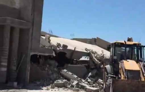 Thumbnail preview image for the video titled: Palestinian man Ra'if Shaheen, forced to demolish his house in the city of Tamra in the 1948-occupied Palestinian territories.