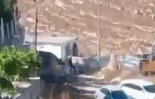 Thumbnail preview image for the video titled: Israeli forces demolish several Palestinian homes in the villages of Al-Nahhalin and Za'atara, in the Bethlehem Governorate.