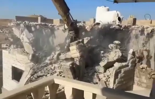 Thumbnail preview image for the video titled: Israeli forces demolish several Palestinian homes in the villages of Al-Nahhalin and Za'atara, in the Bethlehem Governorate