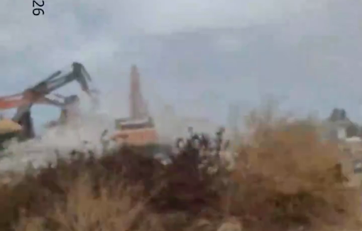 Thumbnail preview image for the video titled: Israel continues razing Gaza to the sound of Jewish songs