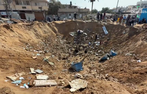 Thumbnail preview image for the video titled: Mothers recount Israel's bombing of hospital warehouse that also destroyed their tents