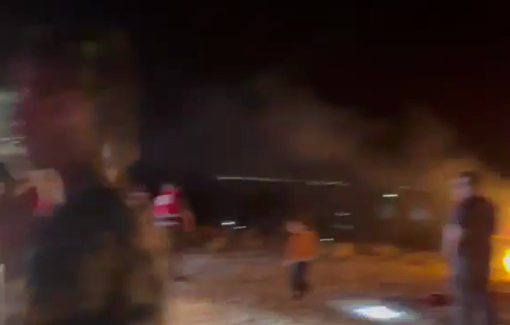 Thumbnail preview image for the video titled: Settlers attacked the Palestinian village of Tuba in Masafer Yatta, setting Palestinian homes and vehicles on fire