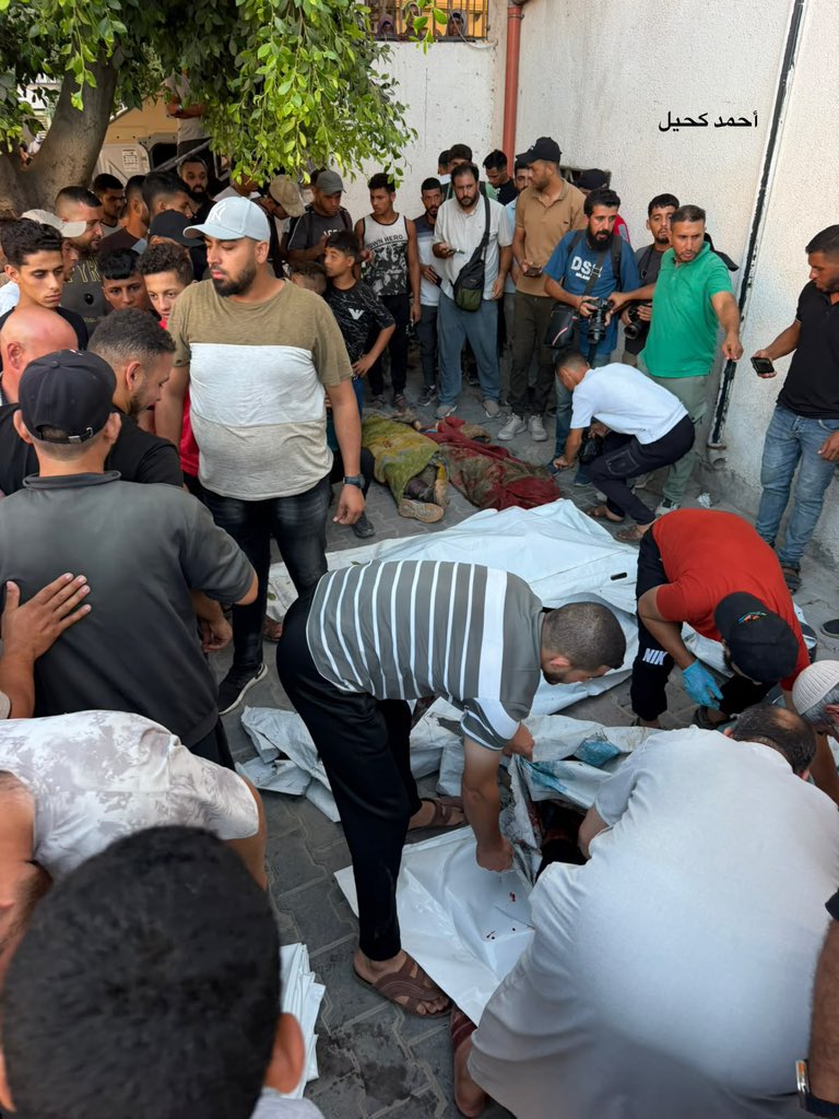 Thumbnail preview image for the video titled: Bodies of Palestinians killed in Israeli bombing of Gaza Port cafe