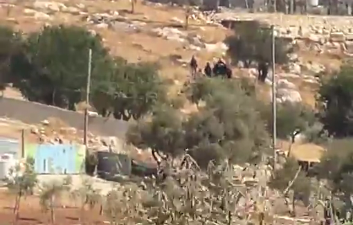 Thumbnail preview image for the video titled: Israeli settlers attacked residents and homes in Burqa, as they do every day