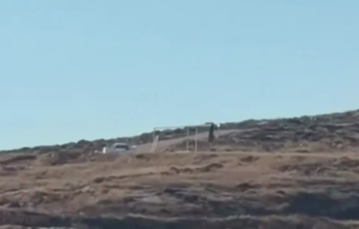 Thumbnail preview image for the video titled: Israelis settlers building a new illegal settlement outpost in Burqa village, in broad daylight