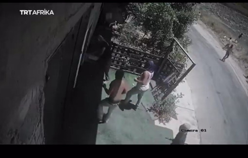 Thumbnail preview image for the video titled: Elisha Yered trying to break into a Palestinian home in Kisan with the help fellow settlers