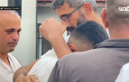 Thumbnail preview image for the video titled: The father of Bana Bakr, bids farewell to her after she was shot dead by the Israeli forces in the town of Qaryut
