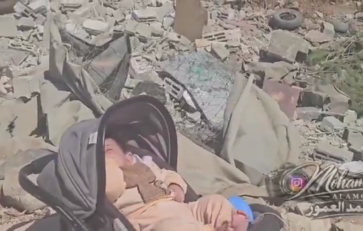 Thumbnail preview image for the video titled: Israeli forces and bulldozers demolished 24 residential homes today in the village of Jinba