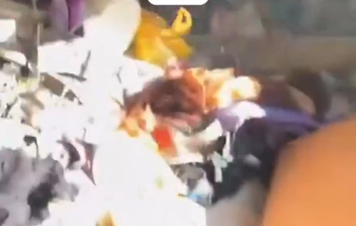Thumbnail preview image for the video titled: Israeli soldier works out in women's clothes inside Palestinian home in Gaza