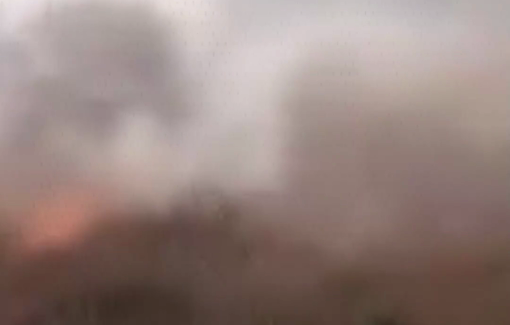 Thumbnail preview image for the video titled: Israeli ettlers set fire to hundreds of olive trees in Deir Sharaf as Palestinian olive pickers continue to be banned from harvest