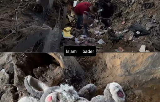 Thumbnail preview image for the video titled: Aftermath of Israel's massacre of Palestinian women in their sleep in Gaza City