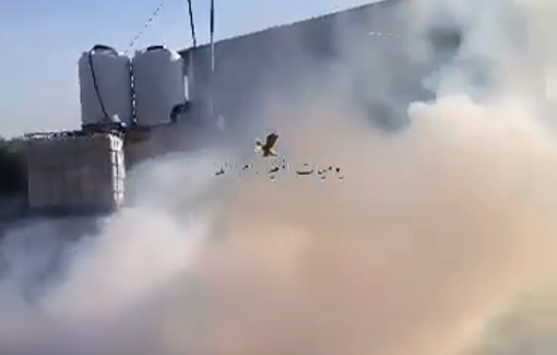 Thumbnail preview image for the video titled: Israeli forces raided al Mughayyir fired stun grenades and tear gas into the village, affecting residents