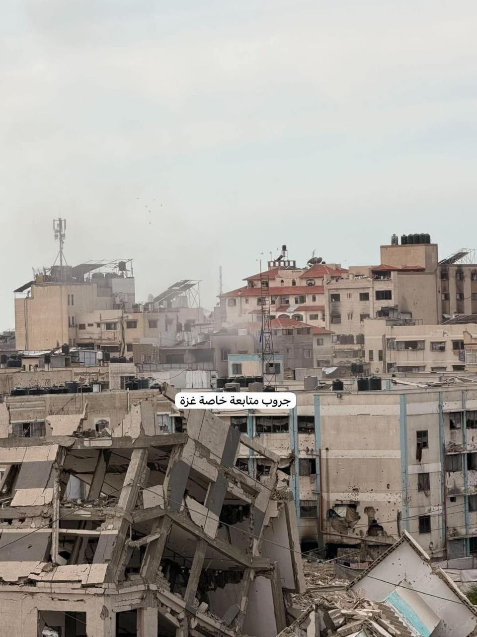 Thumbnail preview image for the video titled: Smoke rises after Israel struck the rooftop of a house killing on man in Gaza City