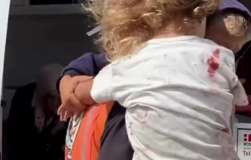 Thumbnail preview image for the video titled: Woman and children injured in deadly Israeli drone strike in Al-Mawasi