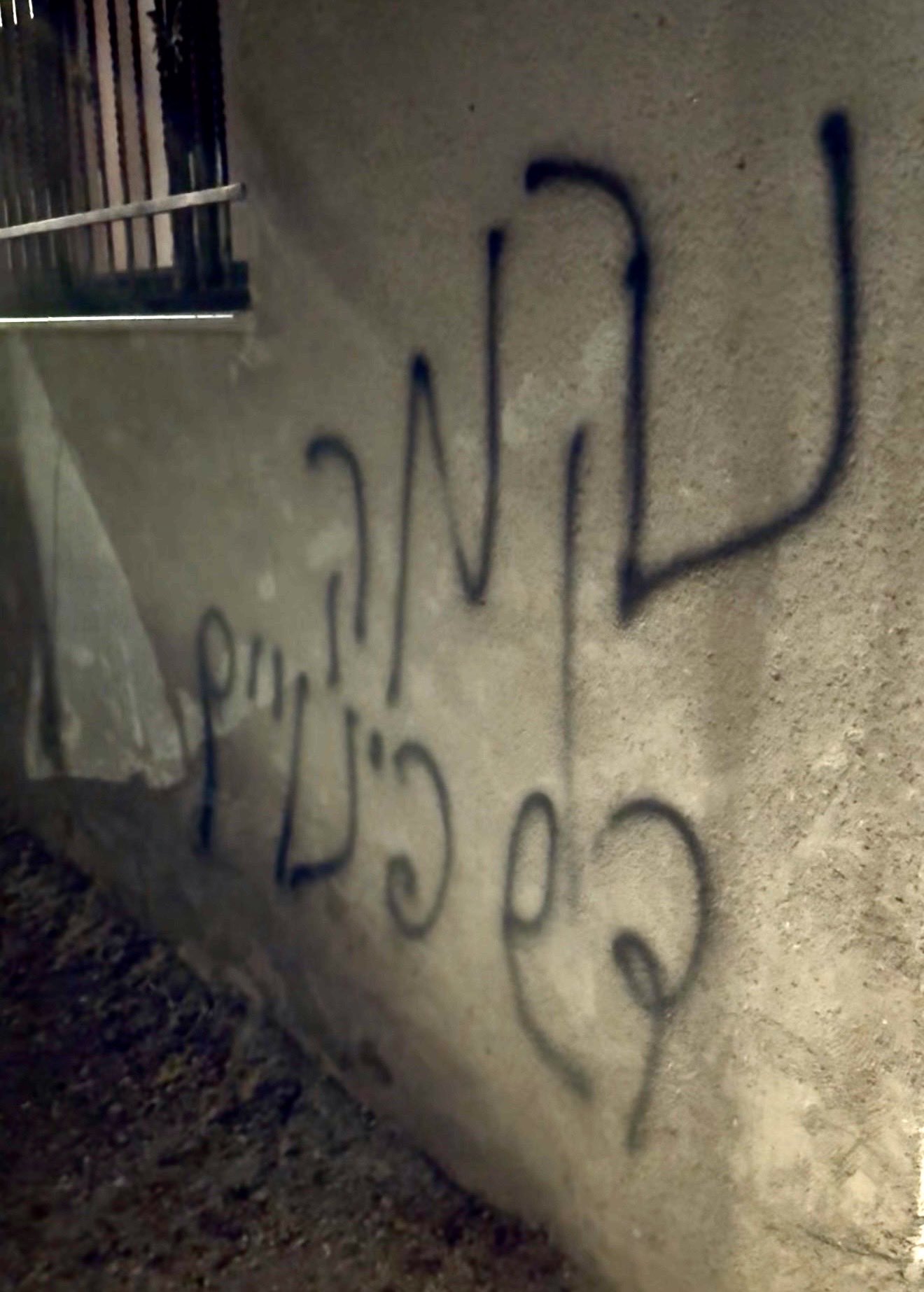 Thumbnail preview image for the video titled: Settlers from an illegal outpost near al-Mughayyir attacked the village and sprayed revenge graffiti