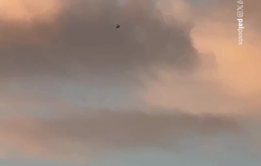 Thumbnail preview image for the video titled: Israeli helicopters open fire over Khan Younis on the morning of Oct 7