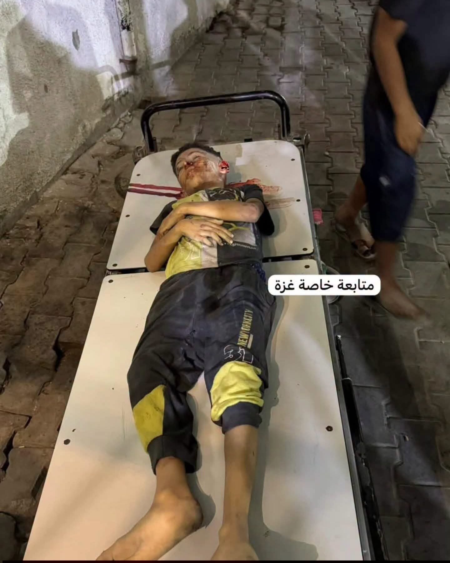 Thumbnail preview image for the video titled: Child Husam Abu Asr killed in Israeli night bombing of a house in the Sabra neighborhood