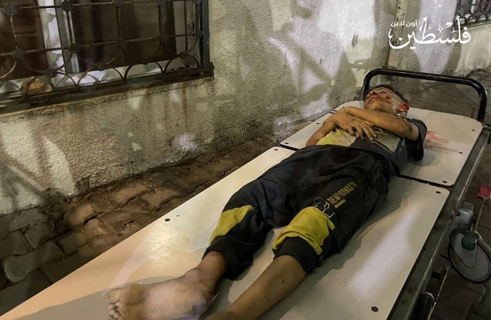 Thumbnail preview image for the video titled: Child Husam Hoso killed in Israeli night bombing of a house in the Sabra neighborhood