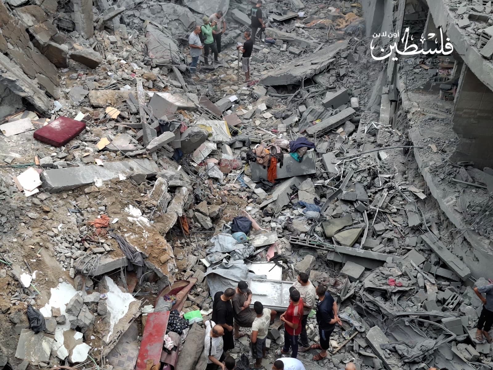 Thumbnail preview image for the video titled: Total destruction of house bombed by Israel in the Sabra neighborhood of Gaza City