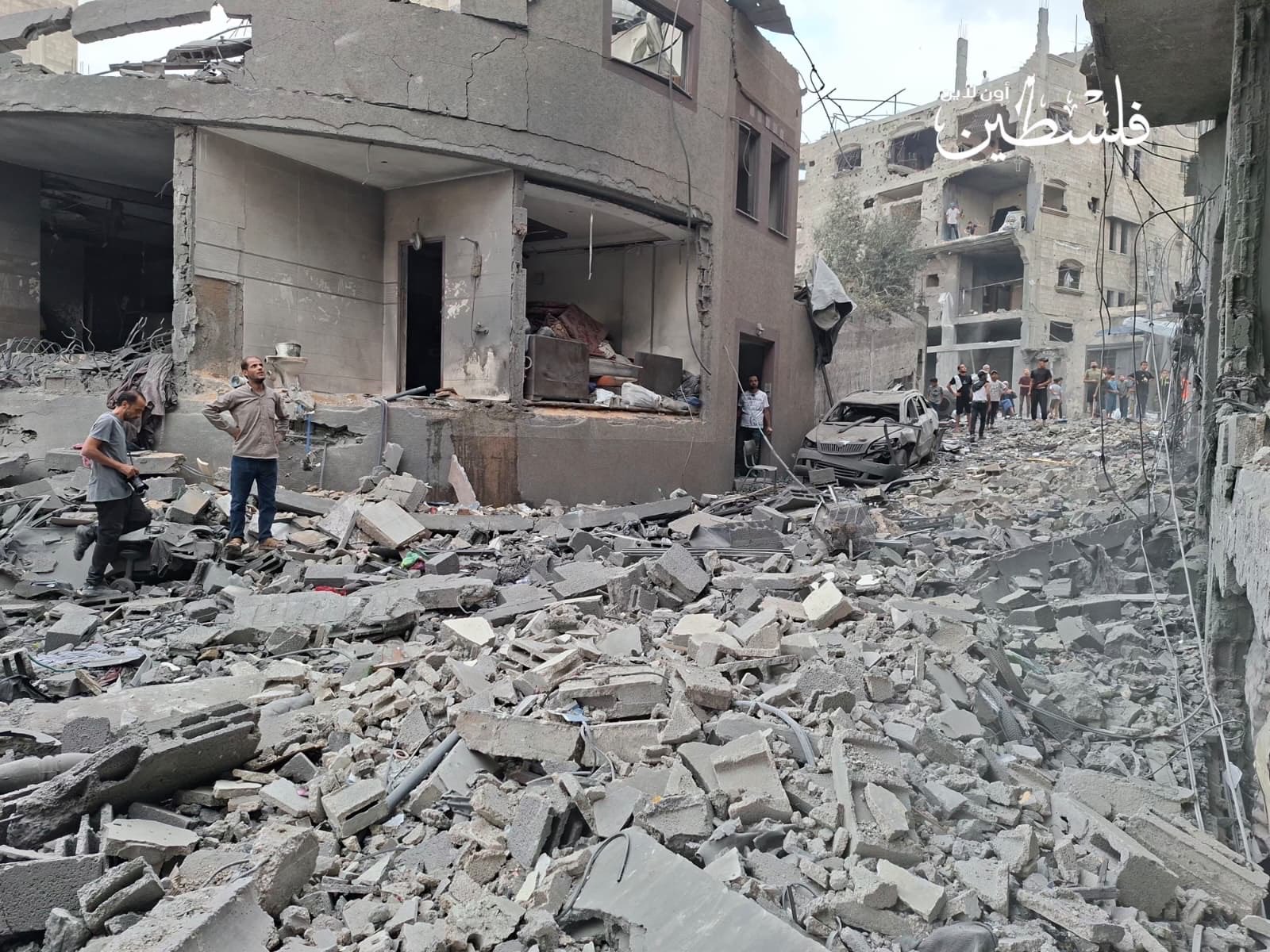 Thumbnail preview image for the video titled: Total destruction of house bombed by Israel in the Sabra neighborhood of Gaza City