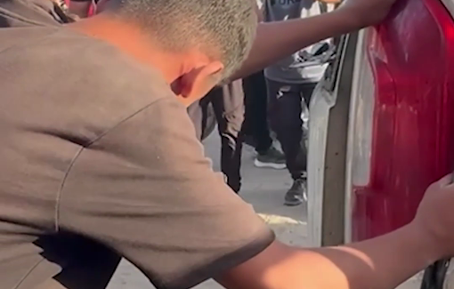 Thumbnail preview image for the video titled: Deadly Israeli drone strike targeted a car transporting canned food
