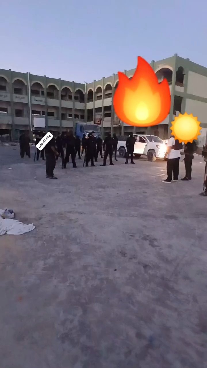 Thumbnail preview image for the video titled: Israel-backed militia occupies Mariam Farhat Secondary Girls School in Rafah