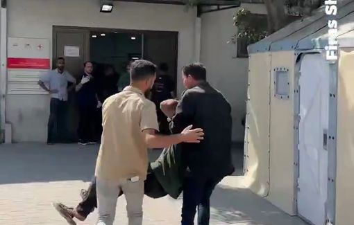 Thumbnail preview image for the video titled: Arrival of casualties to hospital following Israeli strike on group of people in Gaza City