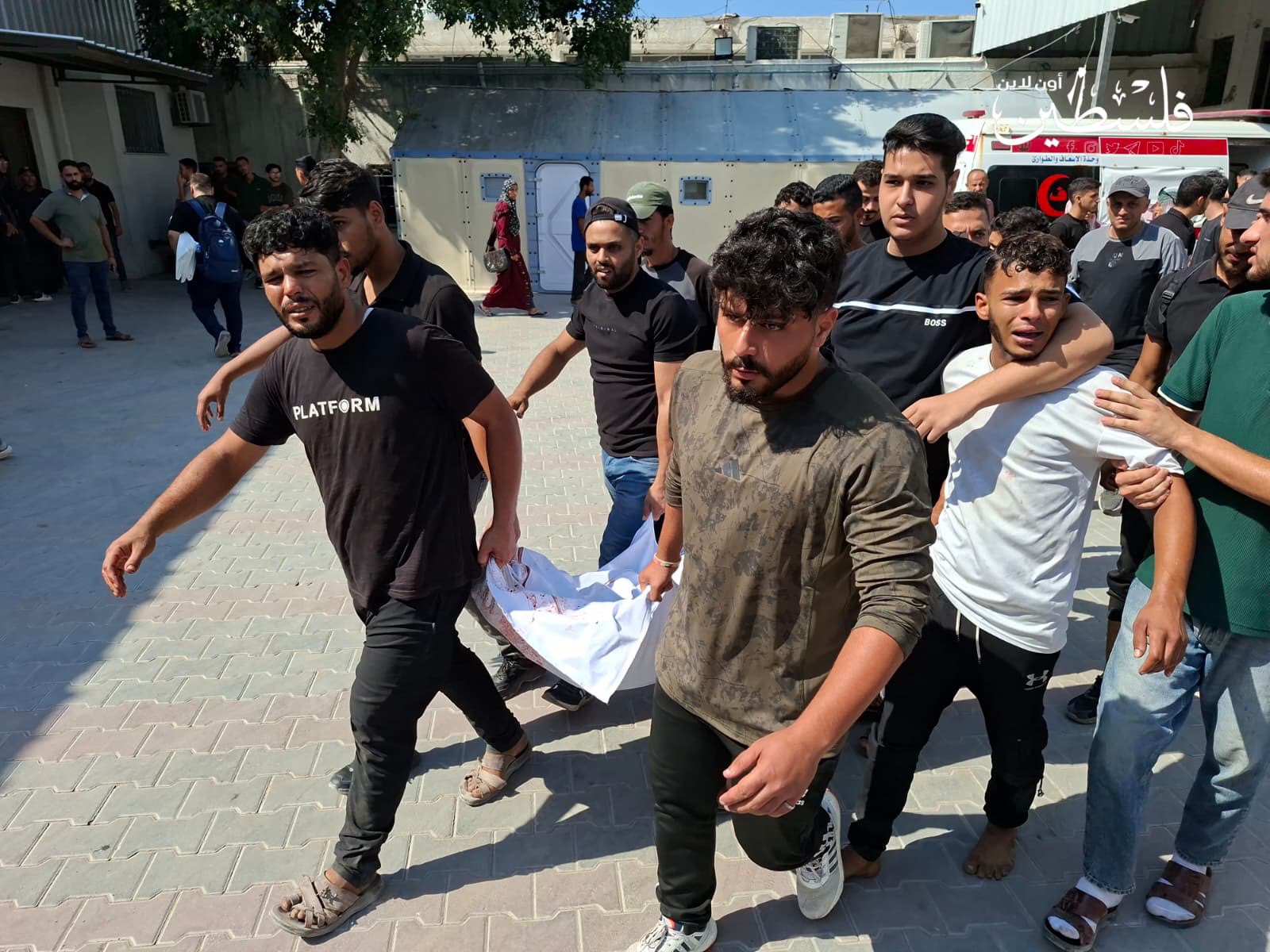 Thumbnail preview image for the video titled: Bodies of Palestinians killed by Israel in west Gaza City