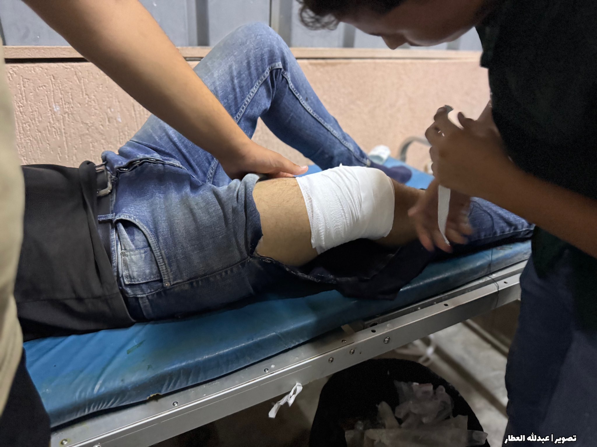 Thumbnail preview image for the video titled: Children injured by Israeli gunfire in Khan Younis