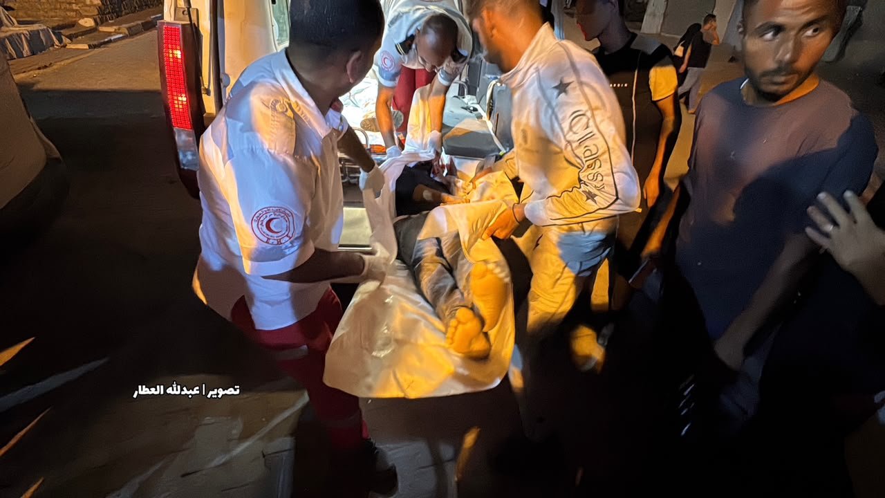 Thumbnail preview image for the video titled: Bodies of killed Palestinians taken to hospital following Israeli strike on their in Khan Younis
