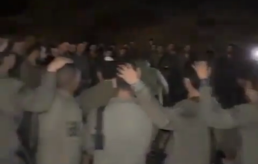 Thumbnail preview image for the video titled: Holy War : Israeli soldiers praying and before entering in Lebanon
